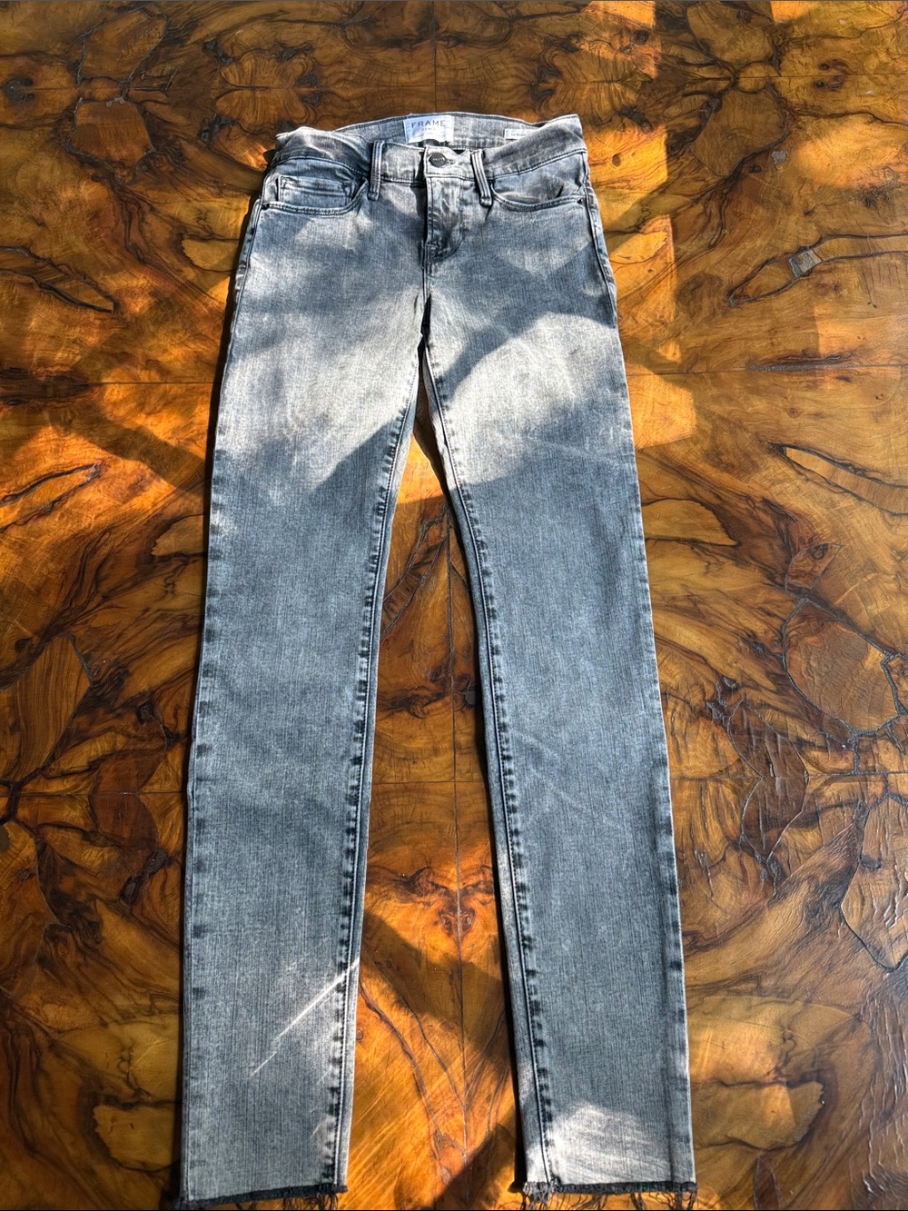 Frame Denim Slim Grey Skinny Jeans